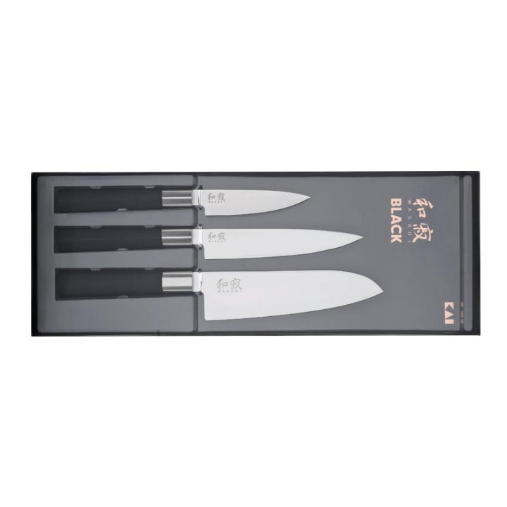 SET 3 COUTEAUX KAI 6710P + 6715U + 6716S