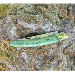 Couteau Pliant Le Thiers par Claude Dozorme RLT – Manche Peuplier Vert