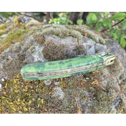 Couteau Pliant Le Thiers par Claude Dozorme RLT – Manche Peuplier Vert