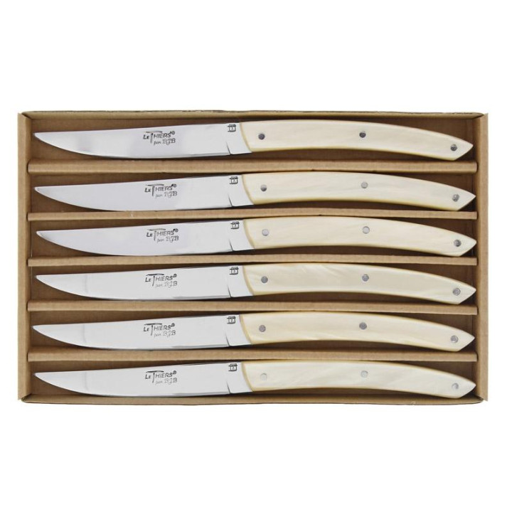 COFFRET 6 COUTEAUX LE THIERS BJB BLANC