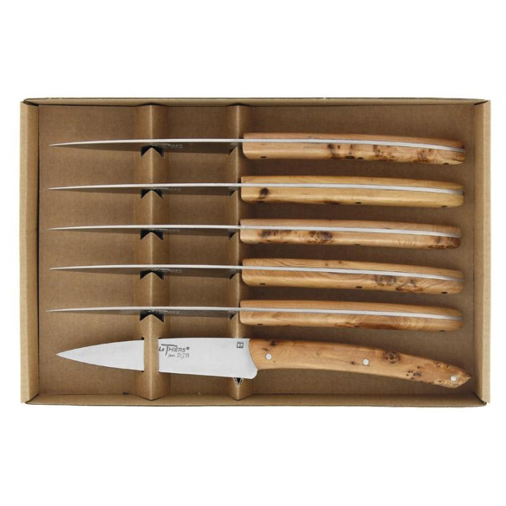 COFFRET 6 COUTEAUX LE THIERS BJB CAMPAGNE GENEVRIER