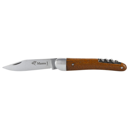 COUTEAU Le Massu Manche Bubinga 10cm Tire-bouchon Coutellerie Chevalerias