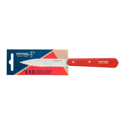 COUTEAU OFFICE LAME CRANTEE OPINEL 113 ROUGE