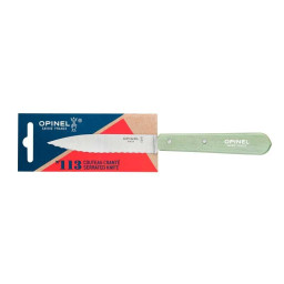 COUTEAU OFFICE LAME CRANTEE OPINEL 113 VERT SAUGE