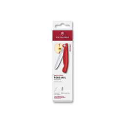 Couteau Office Pliant Victorinox - Lame Crantée Bout Rond Rouge