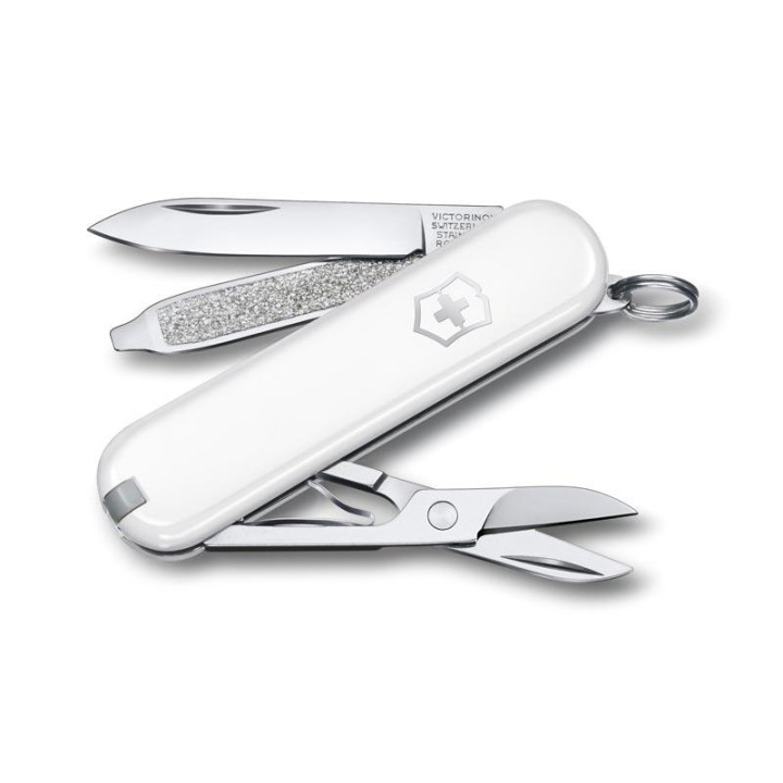 Victorinox Classic SD Falling Snow - Petit Couteau Blanc 58mm