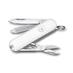 Victorinox Classic SD Falling Snow - Petit Couteau Blanc 58mm