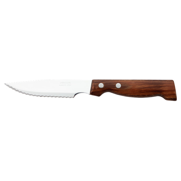 6 Couteaux table steak Arcos 24 cm bois hêtre comprimé 372700