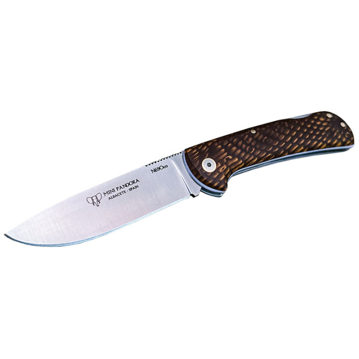 Couteau de Poche Cudeman 389-JM Mini Pandora – Juma Marron & Acier N690Co