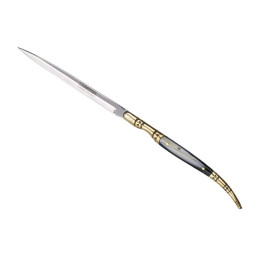 Couteau Stylet de Poche Cudeman 12 cm – Manche Façon Corne & Acier MoVa