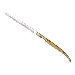 Couteau Stylet de Poche Cudeman 12 cm – Manche en Bois d'Olivier