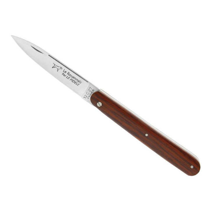 Couteau de Poche « Le Rouennais » 11 cm Le Fidèle – Manche en Bois de Cocobolo