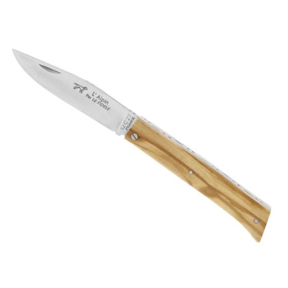 Couteau de Poche « L'Alpin » 10 cm Le Fidèle – Manche en Bois d'Olivier