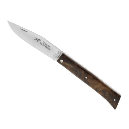 Couteau de Poche « L'Alpin » 10 cm Le Fidèle – Manche en Bois de Noyer