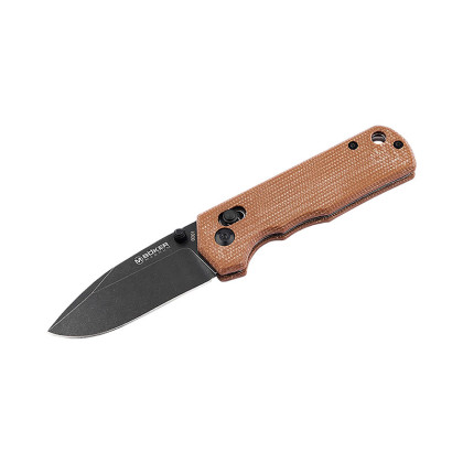 Couteau pliant Böker Magnum Rockstub 01SC710 – Manche Micarta brun & Crossbar Lock