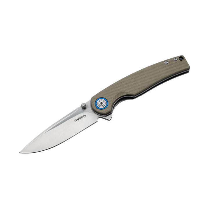 Couteau pliant Böker Magnum Rockstub 01SC007 – Manche Micarta vert & Crossbar Lock