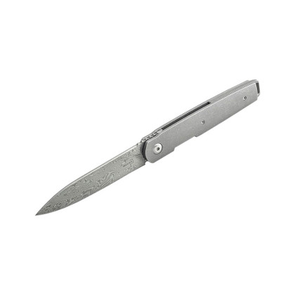Couteau pliant Böker Plus LFR Damascus 01BO174DAM – Lame Damas & Manche Titane / G10