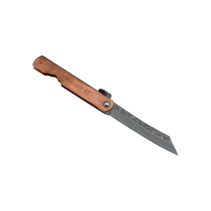 Couteau pliant Böker Higonokami Irogane Damascus 01PE315 – Lame Damas & Manche Cuivre