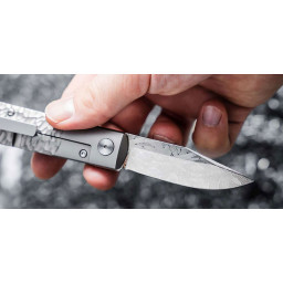 Couteau pliant de collection Böker BRLW Meteorite Damast Platinum Edition 110676DAM