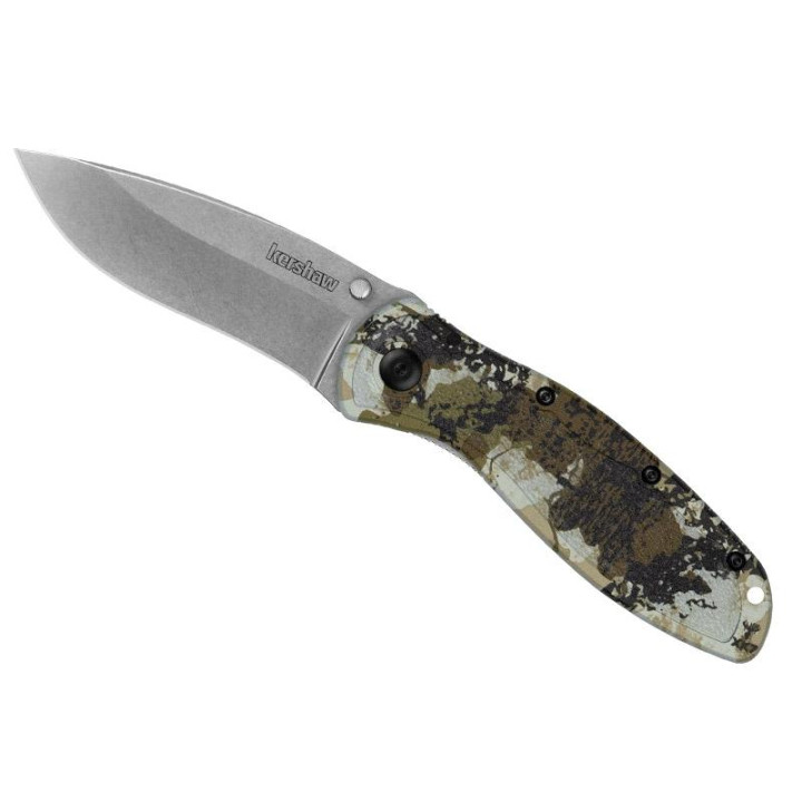 Couteau Pliant Kershaw Blur « King's Camo » – Lame Sandvik 14C28N (Réf. 1670KC)