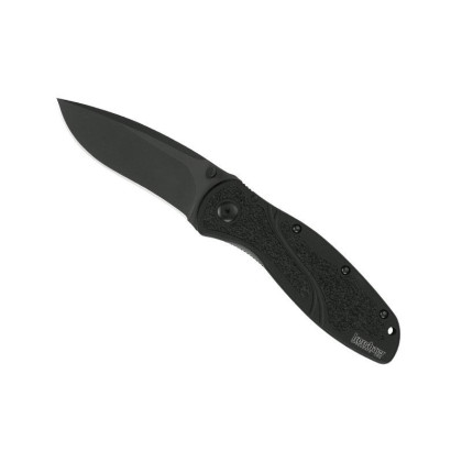 Couteau Pliant Kershaw Blur Black – Lame Inox Noir DLC & Manche G10/Trac-Tec (Réf. 1670BLK)