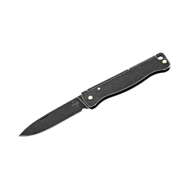 Micro-couteau pliant Böker Plus Atlas Mini Dark 01BP0025 – Acier 12C27 & Finition Noire