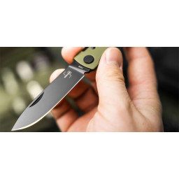 Couteau pliant Böker Plus Atlas OD Green 01BP0063 – Acier 12C27 & Finition Kaki