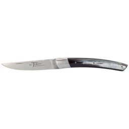 Couteau artisanal Le Thiers 1 Pièce Corne Noire Chevalerias CH2111301 – Acier 12C27