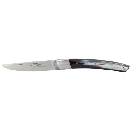 Couteau artisanal Le Thiers 1 Pièce Corne Noire Chevalerias CH2111301 – Acier 12C27