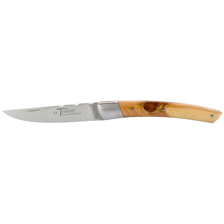 Couteau artisanal Le Thiers 1 Pièce Genévrier Chevalerias CH2111302 – Acier 12C27