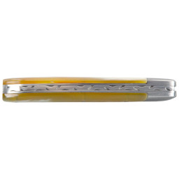 Couteau artisanal Le Thiers 1 Pièce Corne Claire & Mitre Inox Chevalerias – Acier 12C27