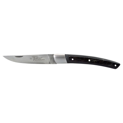 Couteau d'art Le Thiers 1 Pièce Lame Damas & Corne de Buffle Chevalerias CH21113321
