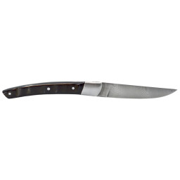 Couteau d'art Le Thiers 1 Pièce Lame Damas & Corne de Buffle Chevalerias CH21113321
