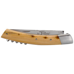 Couteau artisanal Le Thiers 2 Pièces Bois de Genévrier & Tire-Bouchon Chevalerias – Acier 12C27