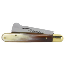Greffoir Droit Artisanal Chevalerias CH3031102 – Lame 50mm & Corne Pressée Claire