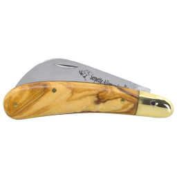 Serpette Allemande Artisanal Chevalerias CH3041111 – Lame 50mm & Bois d'Olivier
