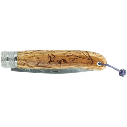 Couteau Pliant Décalé Camargue CFCAMO – Lame 90mm & Bois d'Olivier