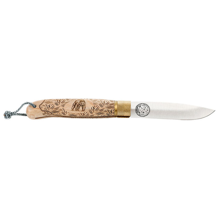 Couteau Pliant Décalé Kodiac Ours Hêtre CFKODH – Lame 90mm & Manche Hêtre
