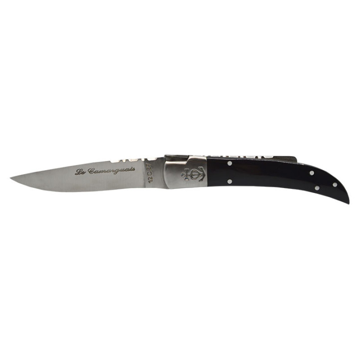 Couteau Le Camarguais N°10 Trident Corne Brune CA10026