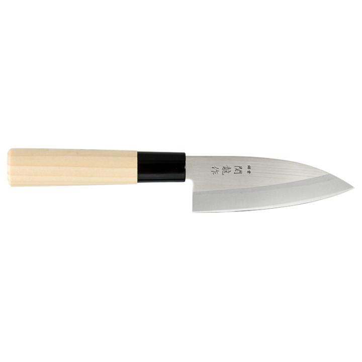 Couteau Kodeba Japonais Sekiryu SR301 11cm – Lame Asymétrique & Manche Bois