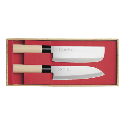 Coffret 2 Couteaux Japonais Sekiryu SR600 - Nakiri & Santoku