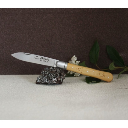 Couteau Le Violon Buis gravure AU SABOT