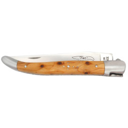 Couteau TMC Laguiole pièce - Lame 14C28 - Manche Genévrier 12cm