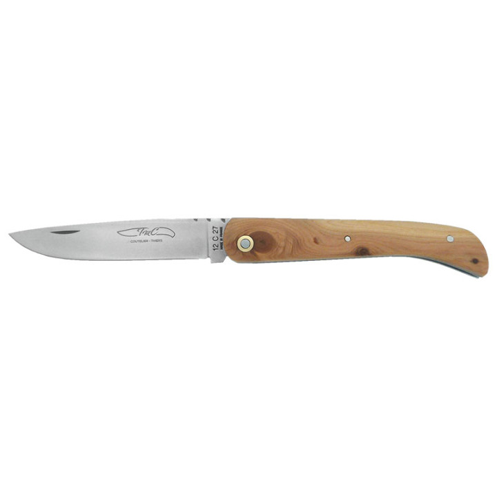 Couteau TMC Le Ti'Pot' - Lame 12C27 - Manche Bois de Cade 10cm