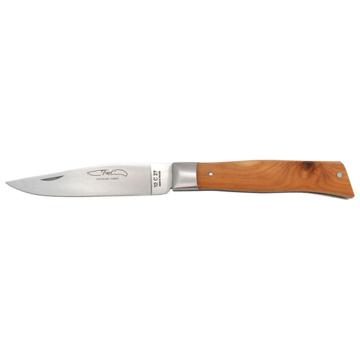 Couteau TMC Alpin 90 mm - Lame 12C27 - Manche Bois de Cade