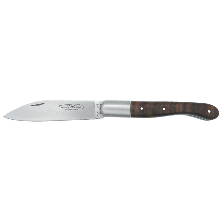 Couteau TMC Aurillac 10cm - Lame 12C27 - Manche Noyer