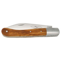 Couteau TMC Aurillac 10cm - Lame 12C27 - Manche Olivier