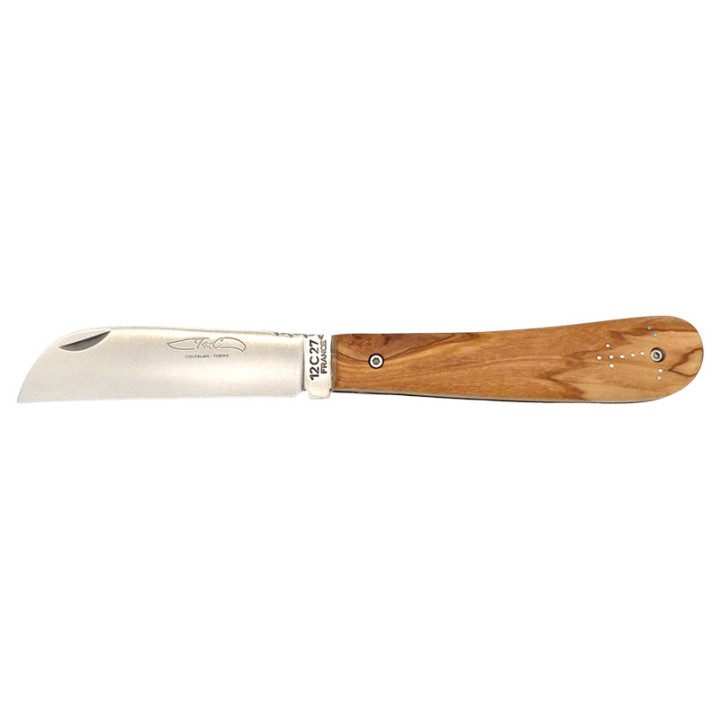 Couteau TMC London 11cm - Lame 12C27 - Manche Olivier