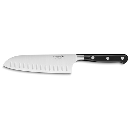 Couteau Deglon Idéale Sabatier DEG - Santoku alvéolé 18cm, lame 5Cr15MoV (Inox), manche en ABS