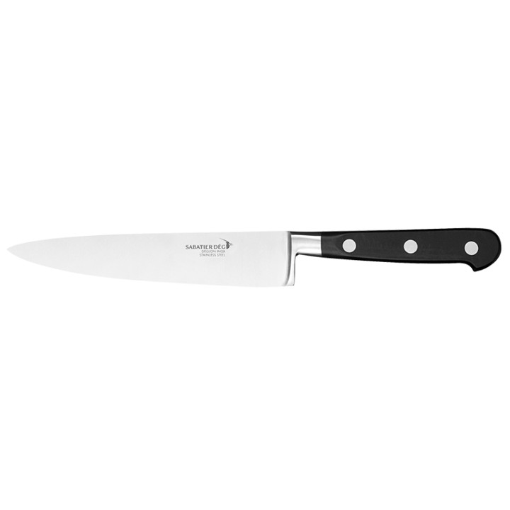 Couteau Deglon Idéale Sabatier DEG - Cuisine lame 15cm, lame 5Cr15MoV (Inox), manche en ABS